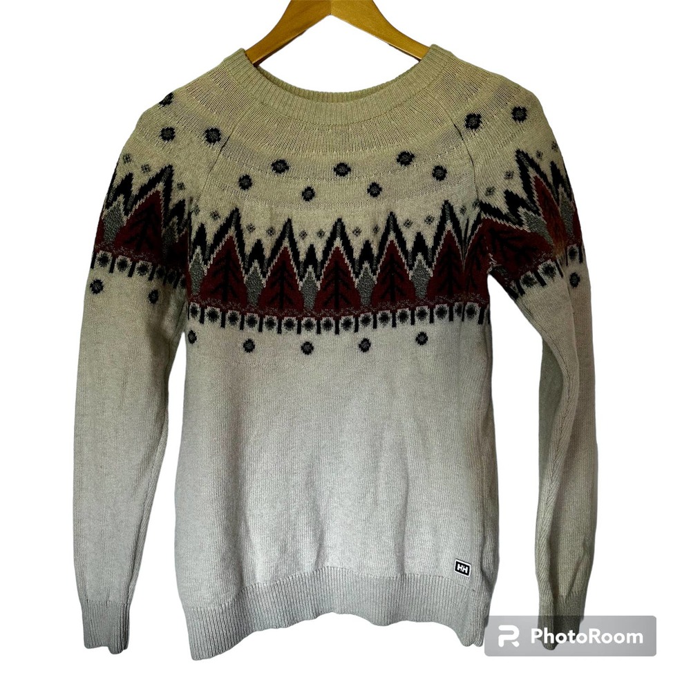 Helly Hansen Wool Knit Geometric Sweater size medium